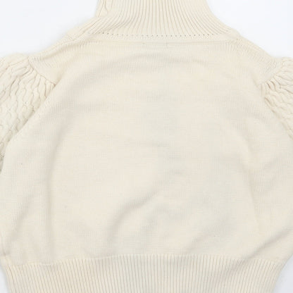 Womens UK Size L Nasty Gal Ivory Pullover Jumper