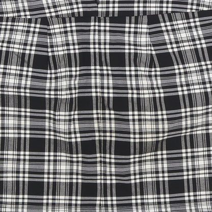 915 Generation Girls Black Plaid Polyester Mini Skirt Size 9 Years Regular Zip