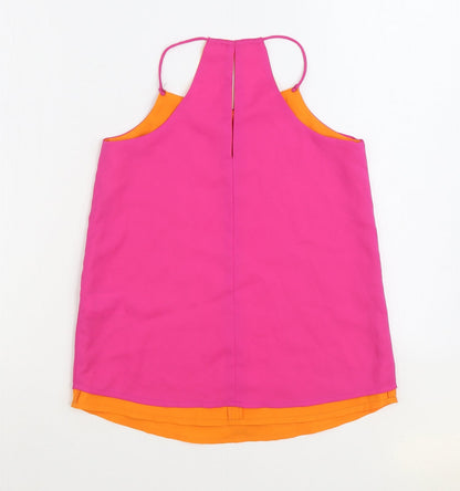 Miss E-Vie Girls Pink Polyester Camisole Tank Size 12 Years Scoop Neck Pullover