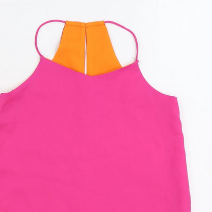 Miss E-Vie Girls Pink Polyester Camisole Tank Size 12 Years Scoop Neck Pullover