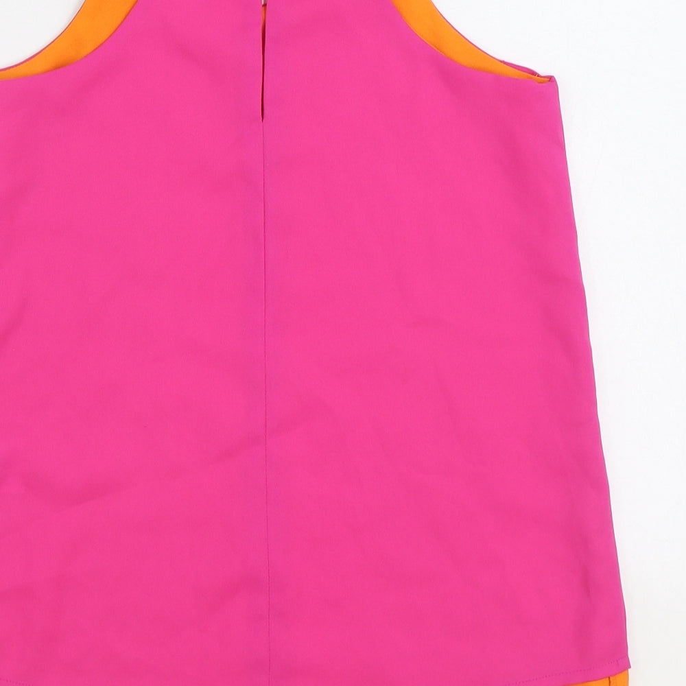 Miss E-Vie Girls Pink Polyester Camisole Tank Size 12 Years Scoop Neck Pullover