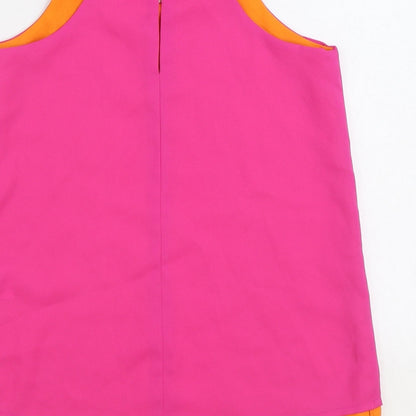 Miss E-Vie Girls Pink Polyester Camisole Tank Size 12 Years Scoop Neck Pullover