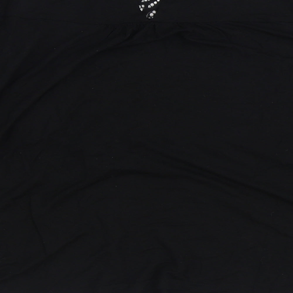 Womens UK Size L Oasis Black Basic Blouse