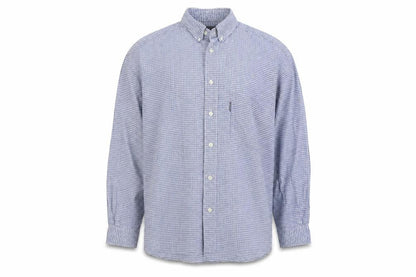 Mens UK Size XL Blue Basics Blue  Button-Up Long Sleeve Casual Shirt