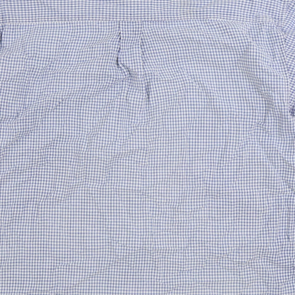 Mens UK Size XL Blue Basics Blue  Button-Up Long Sleeve Casual Shirt