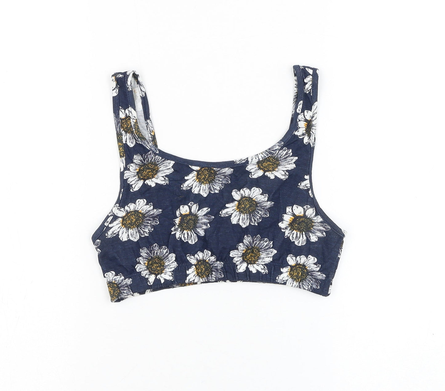 Womens UK Size S Brave Soul Blue Cropped Tank