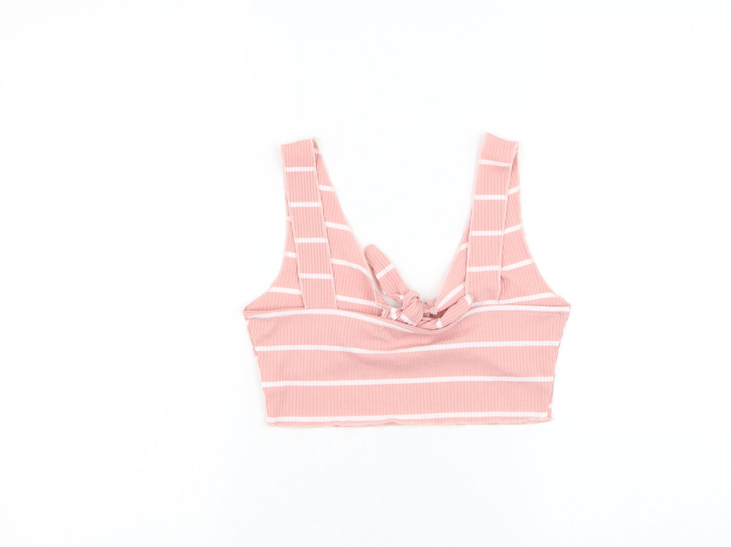 Womens UK Size XS ROMWE Pink Cropped Tank
