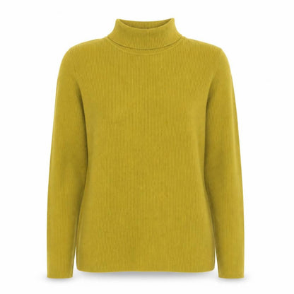 Preworn Womens Yellow Roll Neck Polyester Pullover Jumper Size M