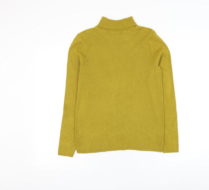 Preworn Womens Yellow Roll Neck Polyester Pullover Jumper Size M