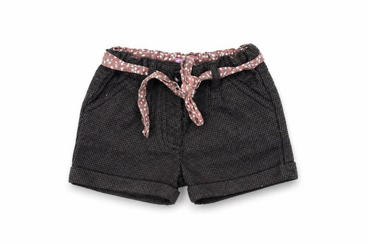 F&F Girls Brown Houndstooth Polyester Cropped Trousers Size 12-18 Months Tie - Shorts
