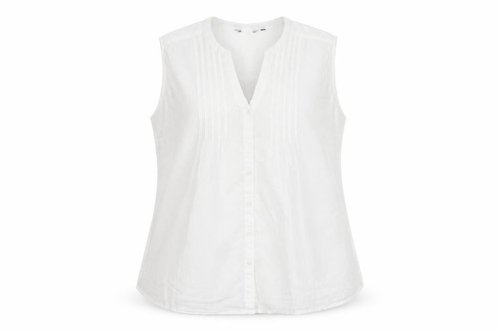 Womens UK Size XL EWM White Basic Button-Up
