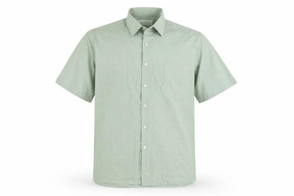Mens UK Size 16.5 Keynote Green  Button-Up Short Sleeve Casual Shirt
