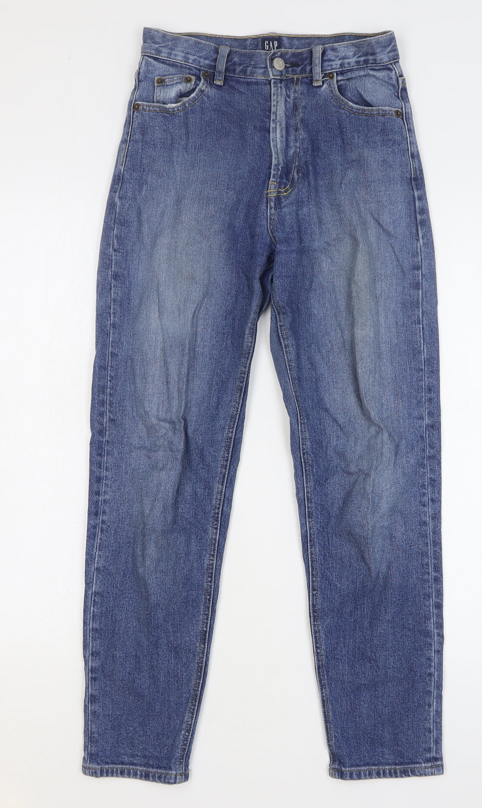 Gap Mens Blue Cotton Straight Jeans Size 24 in L27 in Regular Button