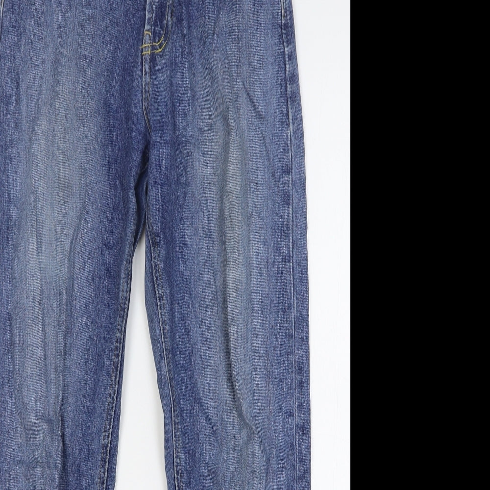 Gap Mens Blue Cotton Straight Jeans Size 24 in L27 in Regular Button