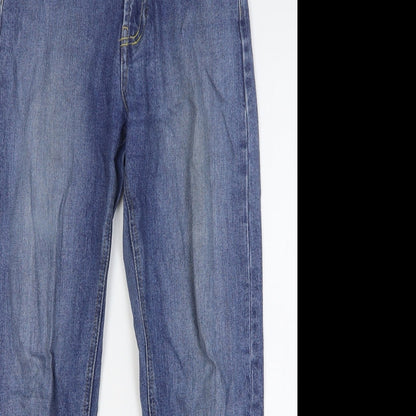 Gap Mens Blue Cotton Straight Jeans Size 24 in L27 in Regular Button