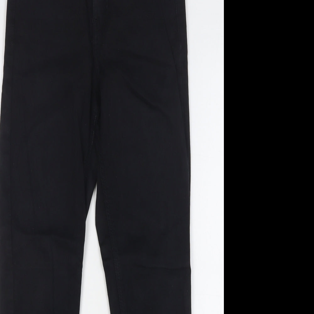 Topshop Womens Black Cotton Skinny Jeans Size 26 in L27 in Regular Button