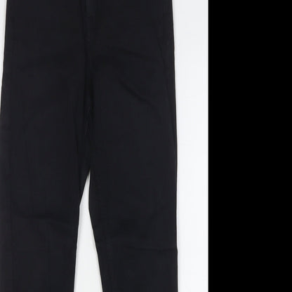 Topshop Womens Black Cotton Skinny Jeans Size 26 in L27 in Regular Button