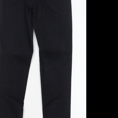 Topshop Womens Black Cotton Skinny Jeans Size 26 in L27 in Regular Button