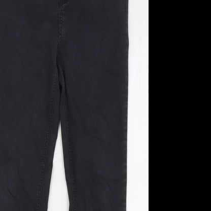 True Denim Womens Black Cotton Skinny Jeans Size 14 L28 in Regular Button