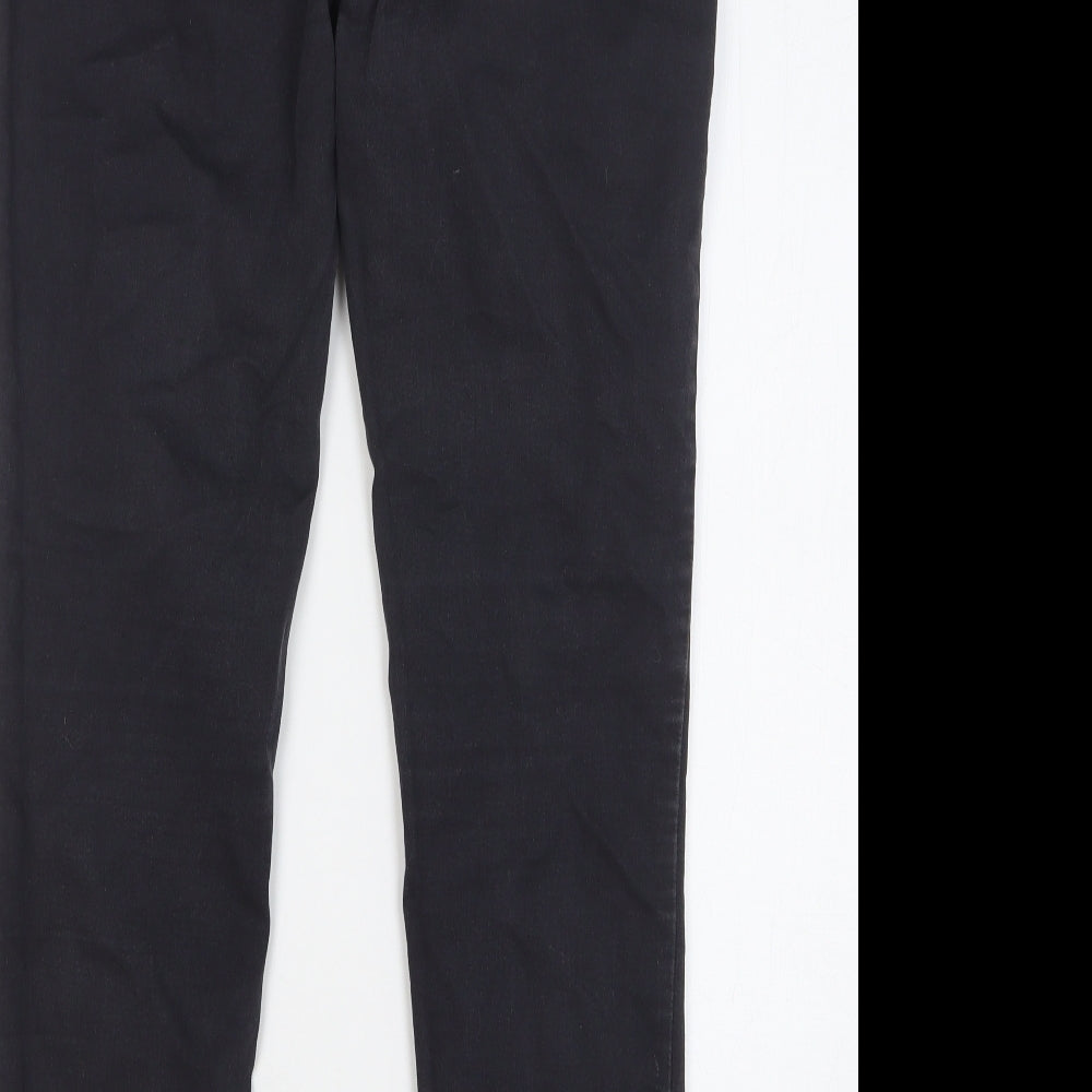 True Denim Womens Black Cotton Skinny Jeans Size 14 L28 in Regular Button