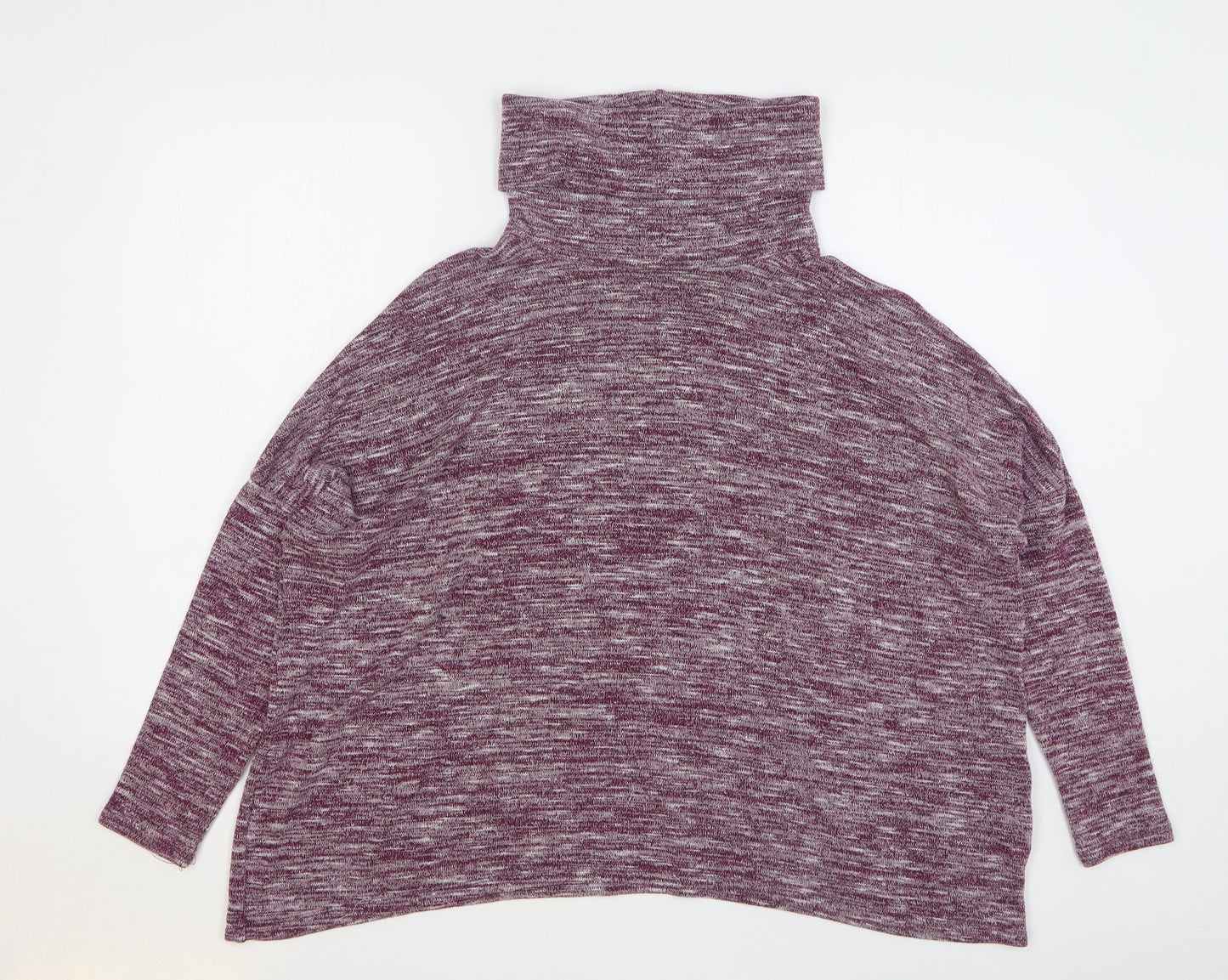 Primark Womens Purple Roll Neck Polyester Pullover Jumper Size 10