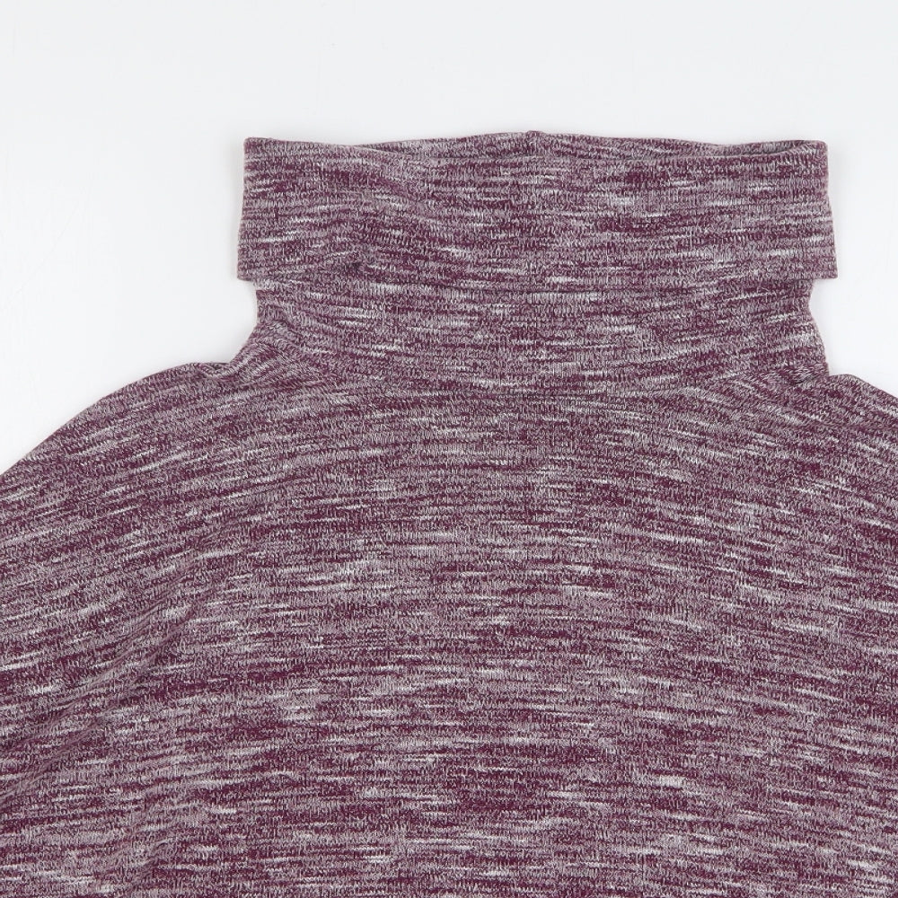 Primark Womens Purple Roll Neck Polyester Pullover Jumper Size 10
