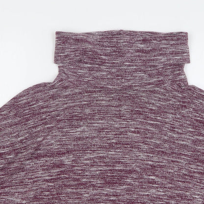 Primark Womens Purple Roll Neck Polyester Pullover Jumper Size 10