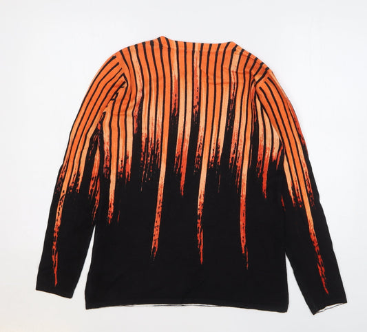 Womens UK Size S Mitzy Orange Pullover Jumper
