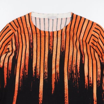 Womens UK Size S Mitzy Orange Pullover Jumper