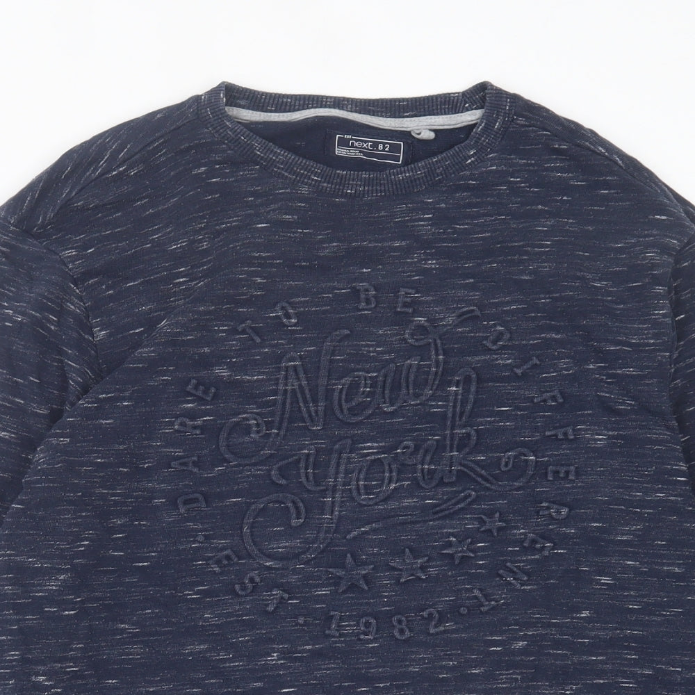 NEXT Boys Blue Cotton Pullover Sweatshirt Size 12 Years Pullover - New York