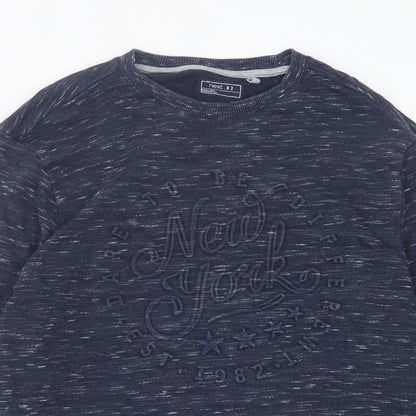 NEXT Boys Blue Cotton Pullover Sweatshirt Size 12 Years Pullover - New York