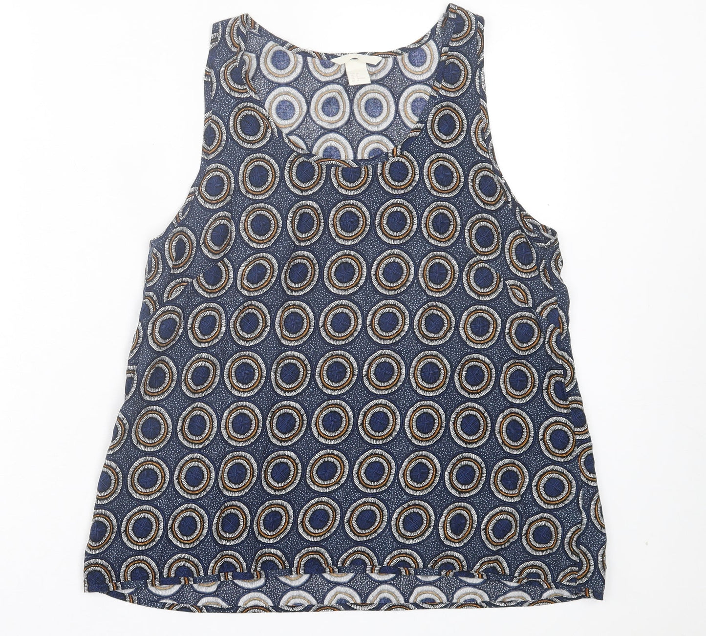 Womens UK Size 10 H&M Blue Basic Tank