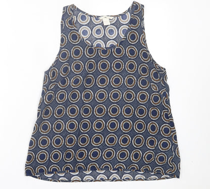 Womens UK Size 10 H&M Blue Basic Tank