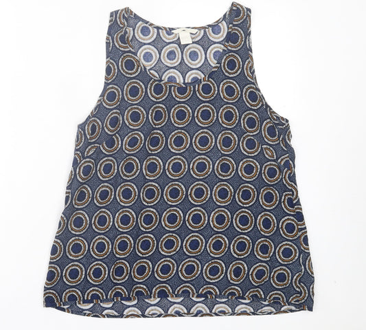 Womens UK Size 10 H&M Blue Basic Tank