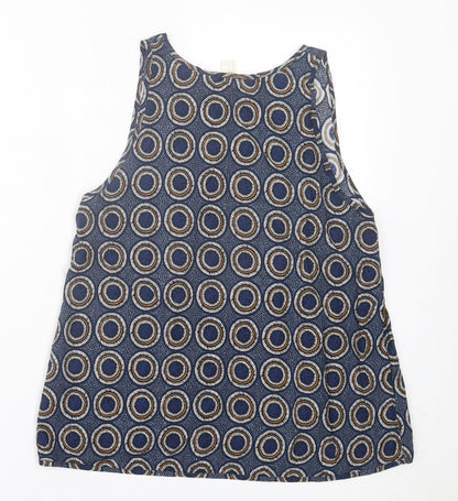 Womens UK Size 10 H&M Blue Basic Tank