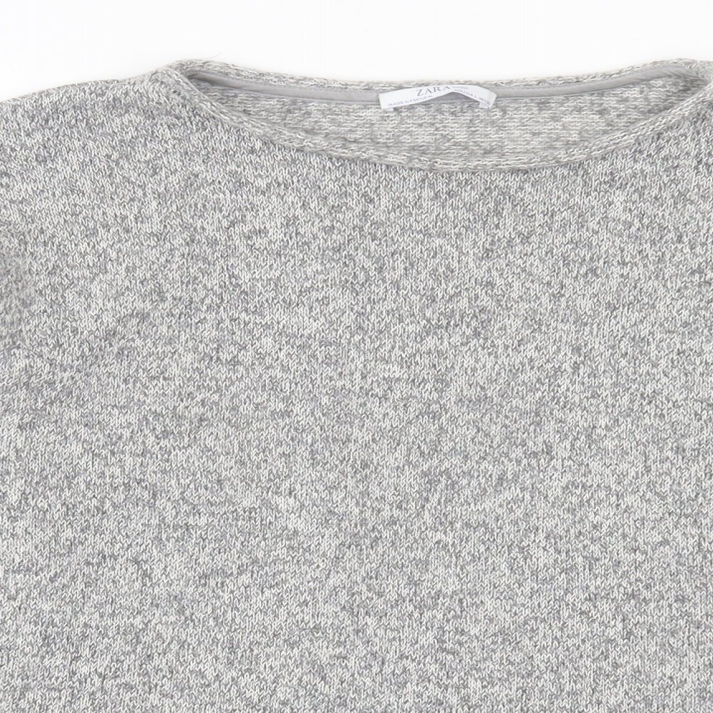 Womens UK Size L Zara Grey Pullover Jumper