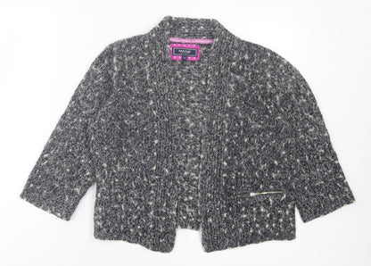 Womens UK Size 14 Maine Grey Cardigan Jumper