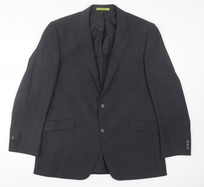 Studio Mens Grey Wool Jacket Suit Jacket Size 44