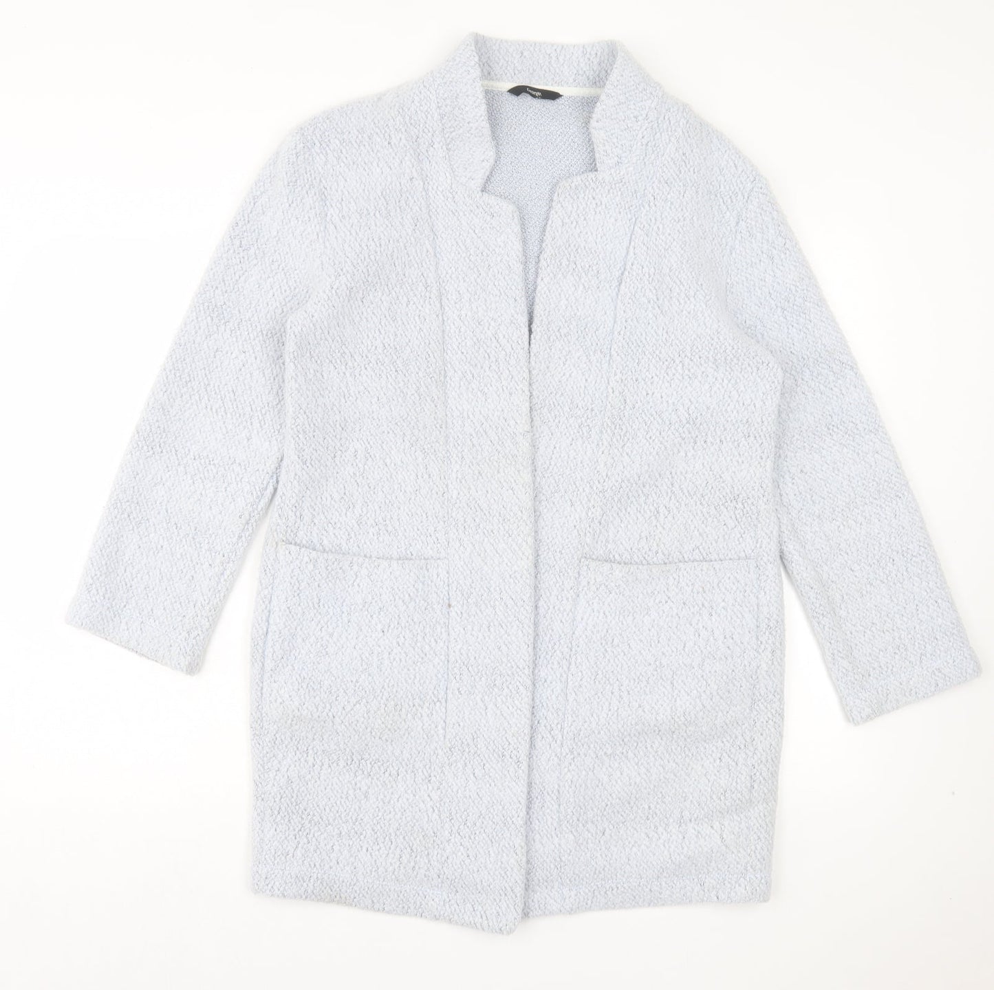 George Womens Blue V-Neck Polyester Cardigan Jumper Size 10