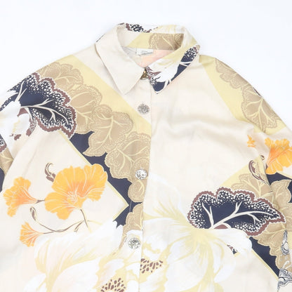 Womens UK Size 8 River Island Multicoloured Basic Button-Up