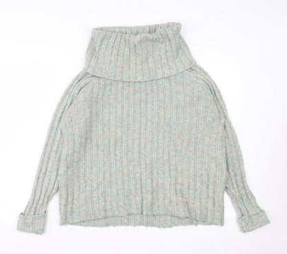 George Womens Grey Roll Neck Acrylic Pullover Jumper Size S