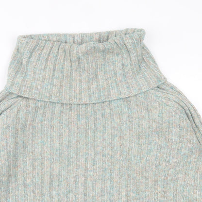 George Womens Grey Roll Neck Acrylic Pullover Jumper Size S