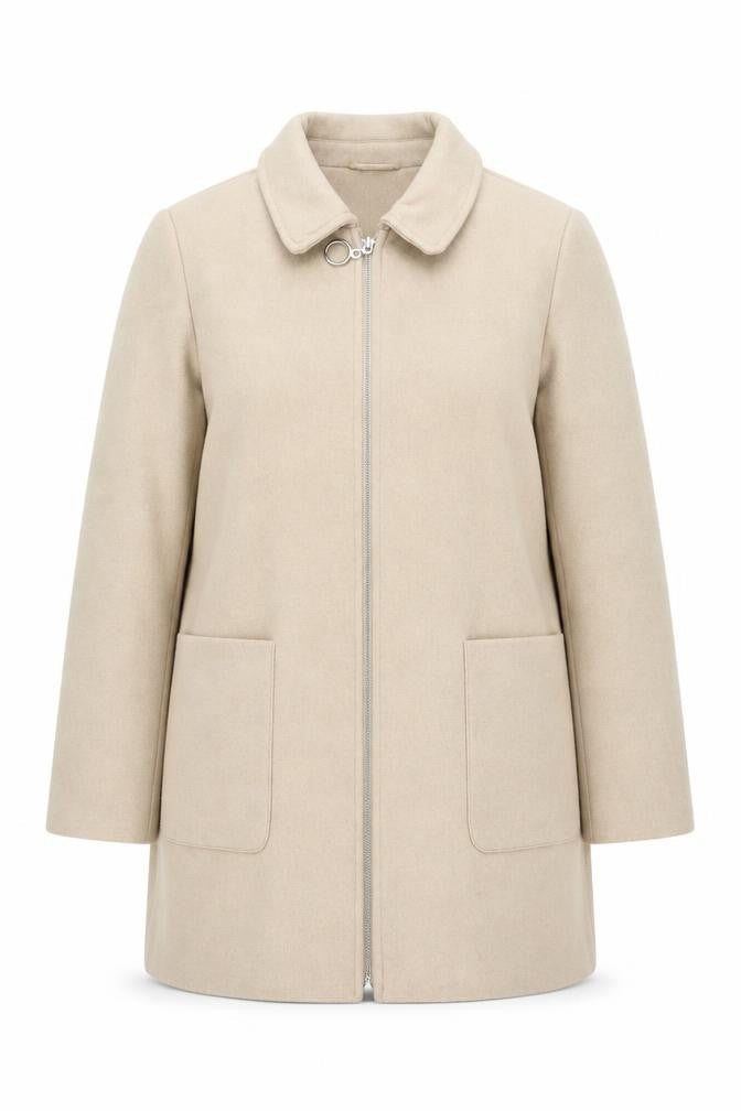 Womens UK Size 12 Primark Beige Pea Coat