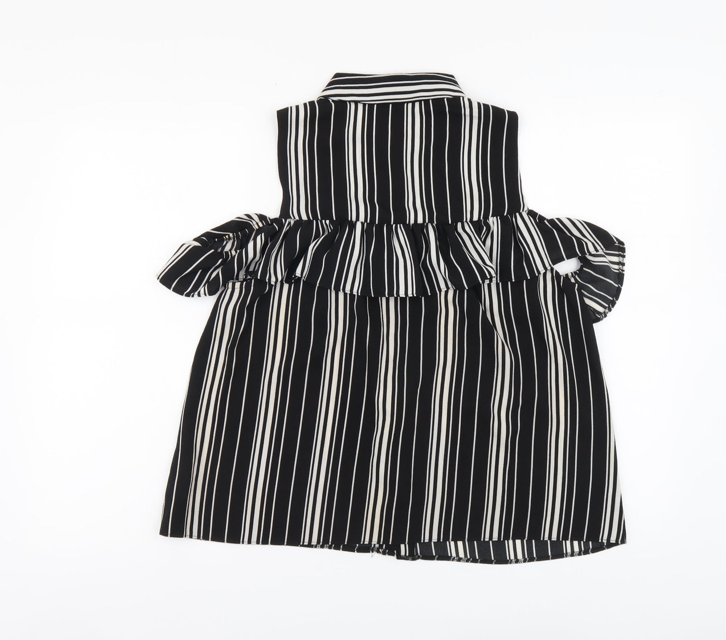 Womens UK Size 14 New Look Black Basic Button-Up