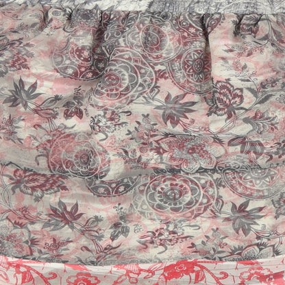 Marks and Spencer Womens Multicoloured Floral Polyester Skater Skirt Size 12 Button