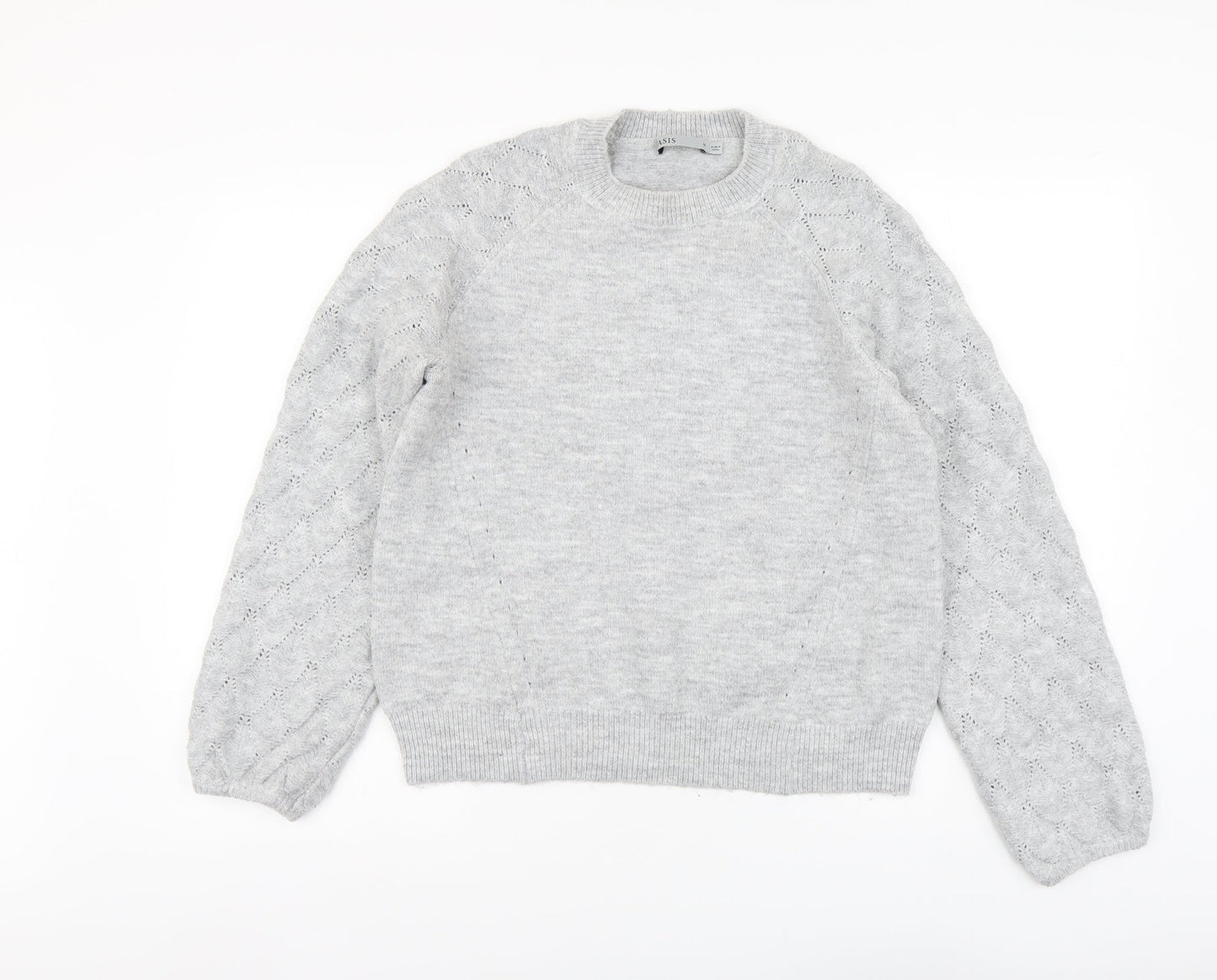 Womens UK Size M Oasis Grey Pullover Jumper