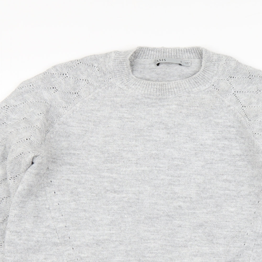 Womens UK Size M Oasis Grey Pullover Jumper
