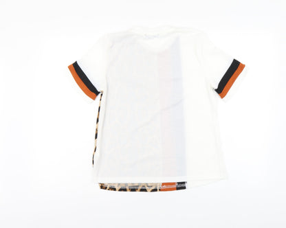 SheIn Womens Multicoloured Animal Print Polyester Basic T-Shirt Size XS Round Neck - Leopard print