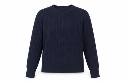 H&M Womens Blue Round Neck Viscose Pullover Jumper Size S