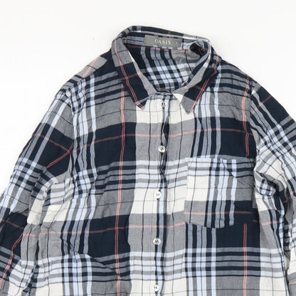 Womens UK Size 8 Oasis Multicoloured Basic Button-Up